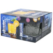 Wholesale - 4pc 12.8oz DOF Glass Set Bubbles Pattern CB Gibson Home C/P 4, UPC: 085081625090
